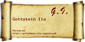 Gottstein Ila névjegykártya